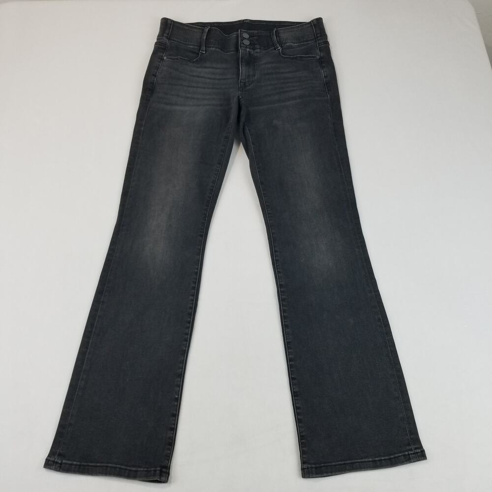 Apt 9 Jeans Womens Size 8 Tummy Control Bootcut Black Mid Rise 8x30